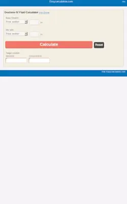 Dextrose IV Fluid Calculator android App screenshot 1